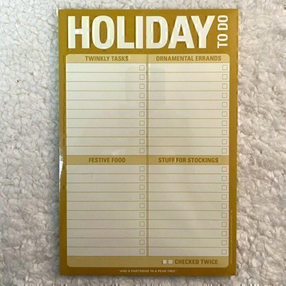 Knock Knock "Holiday To Do" List Notepad 📒